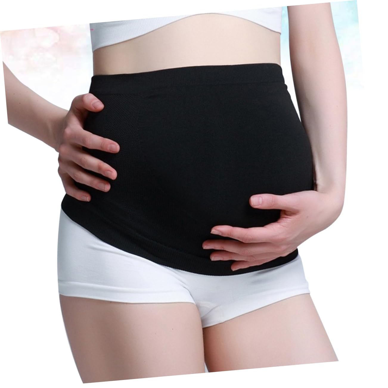 Maternity Support Belt for Women Breathable Belly Band Corset XL Size (Fits Hipline 105-115CM) Black for Comfort and Baby Protection