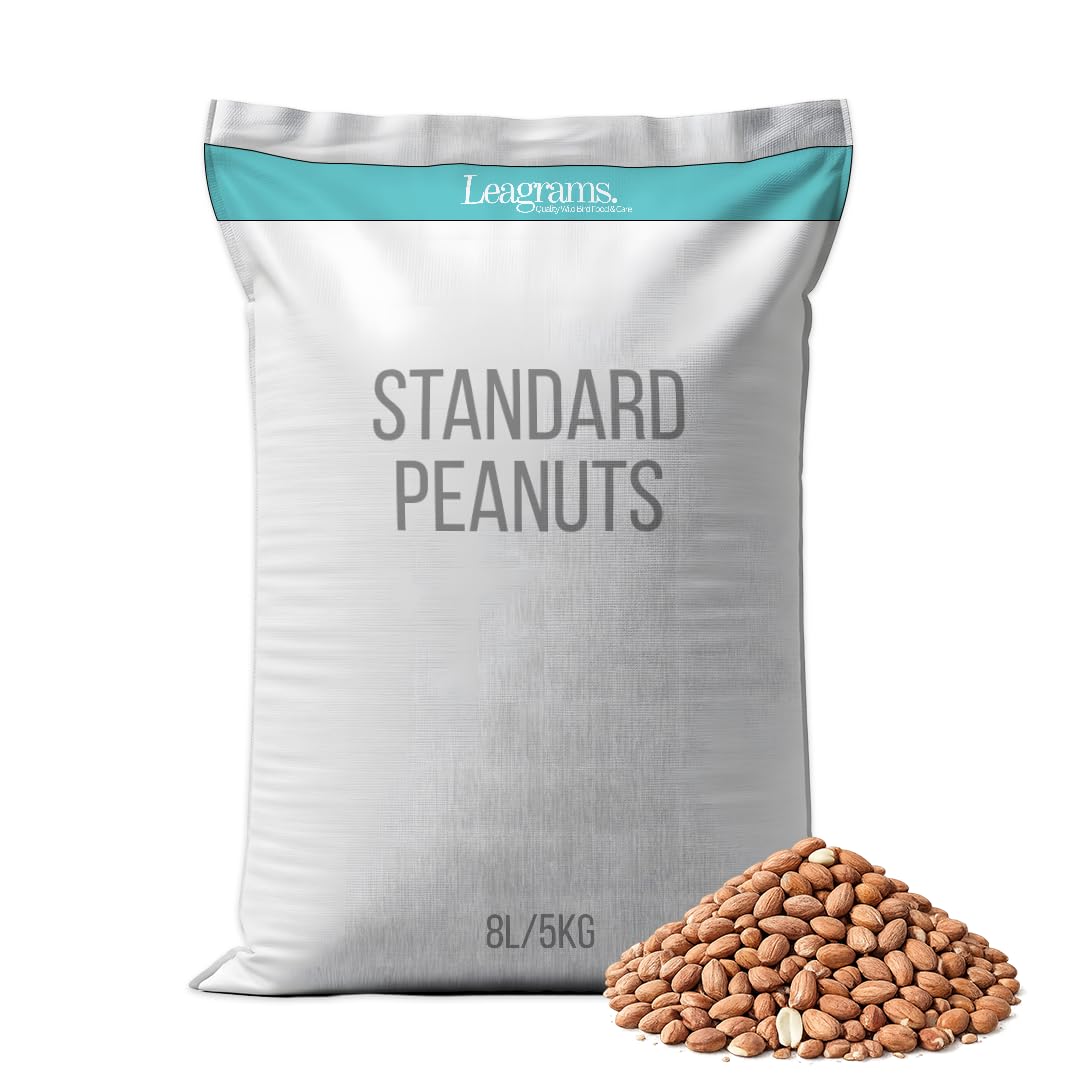 Leagrams Standard Peanuts Wild Bird Food Refill, 8L Easy-Pour Bag – Reliable Nutrition for Wild Birds