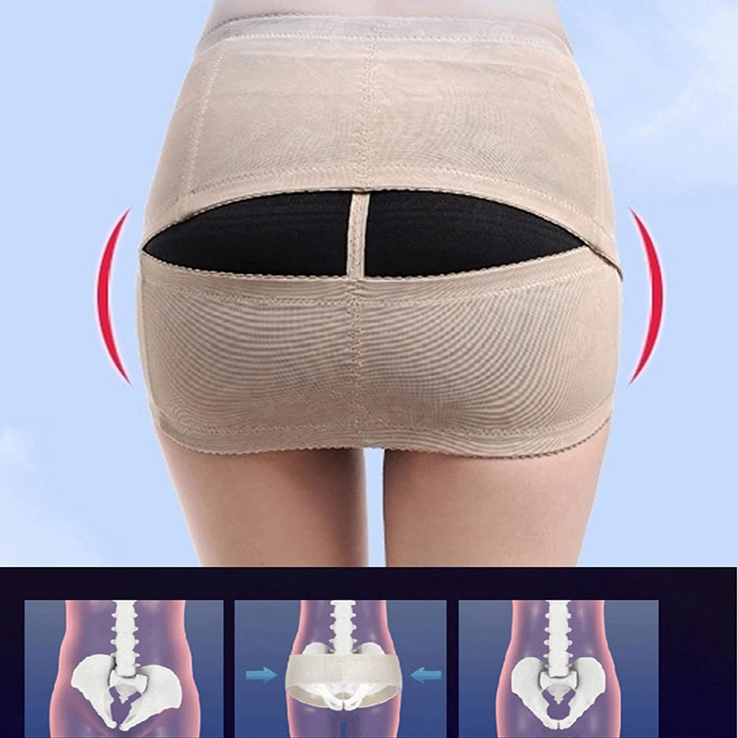 Pas korekcyjny miednicy Hip Up kobiety po porodzie pas do owijania brzucha seksowny pas modelujący pas bielizna zmniejsza ból stawów miednicy przyjazny dla skóry odpowiedni (rozmiar duży)
