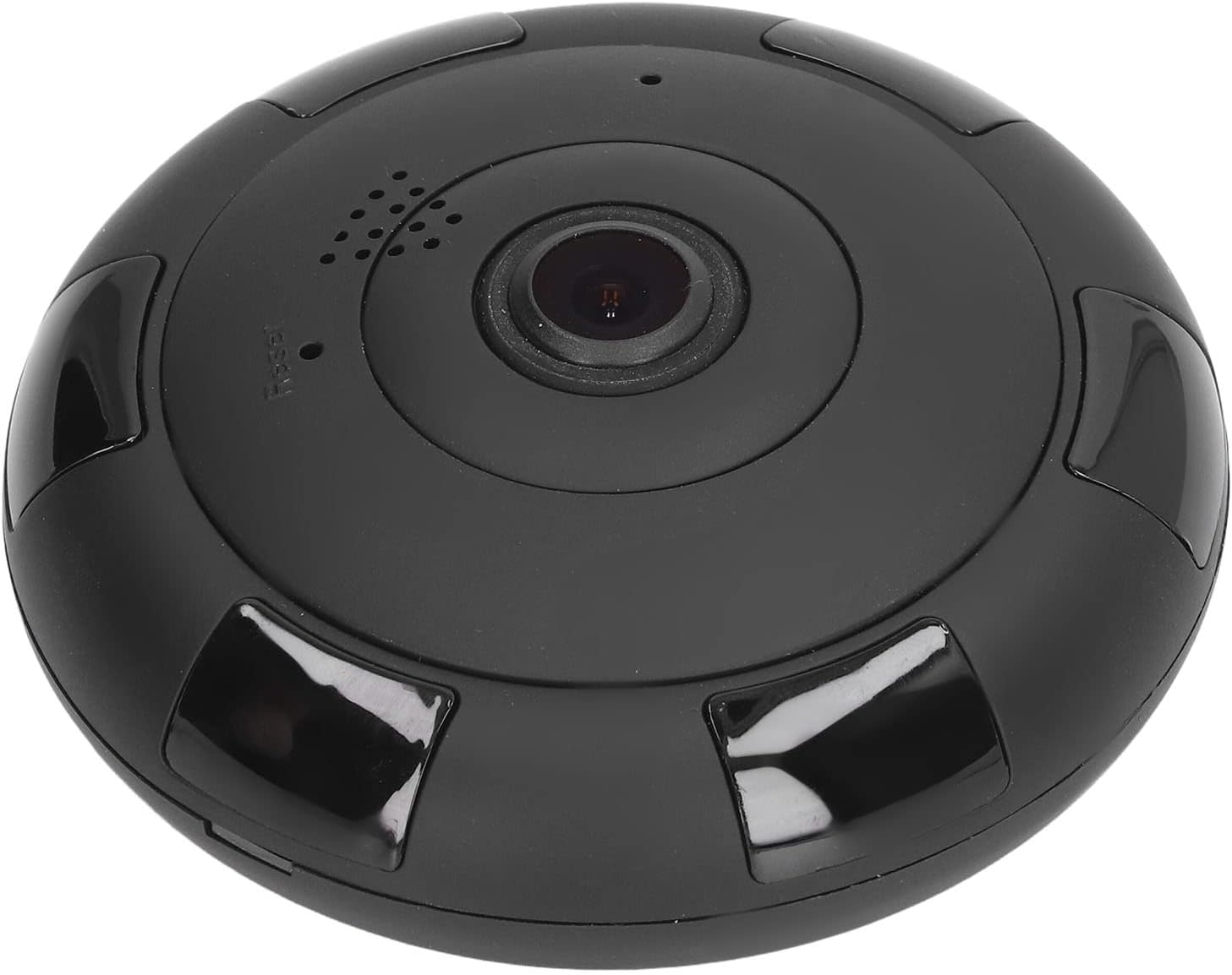 Cámara de Vigilancia Inalámbrica, Cámara de Seguridad Altavoz Inalámbrico Incorporado Visión Nocturna Infrarroja Enchufe de la UE 100‑240V para Oficina (Negro)