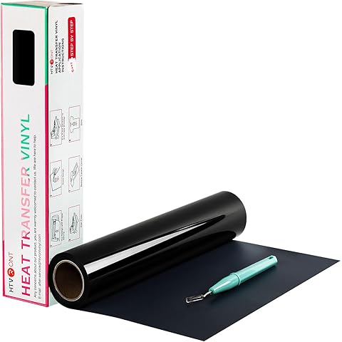 HTVRONT Black HTV Heat Transfer Vinyl Rolls - 12