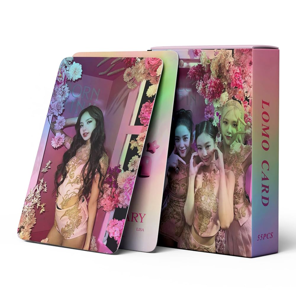 Funwaretech Black Pink 7th Anniversary Laser Photocards 55 Pcs