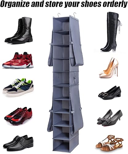 Vista 2 de Zapatero organizador de botas colgantes para armario, organizador de zapatos, organizador de zapatos colgantes, soporte de almacenamiento