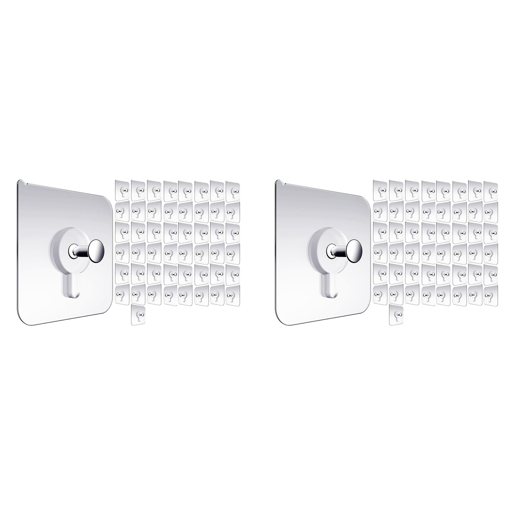 Aundhegrtt Wall Hangers Without Nails, Wall Hooks for Hanging, 100 Packs Adhesive Wall Hooks, Picture Hangers for Living Room