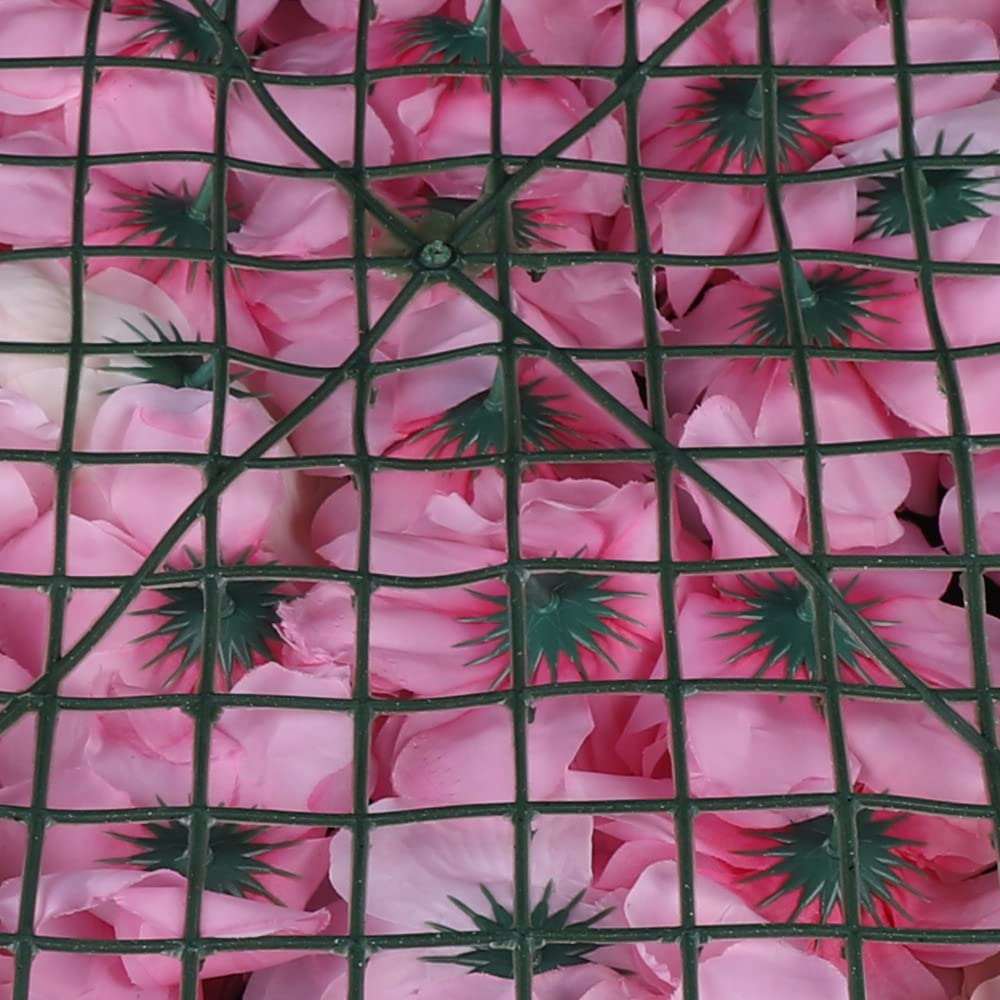 Futchoy 12x Künstliche Blumenwand Rosenwand Hochzeit Straße Hintergrund DIY Dekoration（40 x 60 x 2 cm） (Rosa)