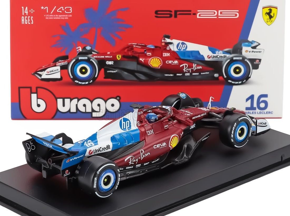 Amazon | ブラーゴ 1/43 フェラーリ F1 SF-25 ＃16 シャルル