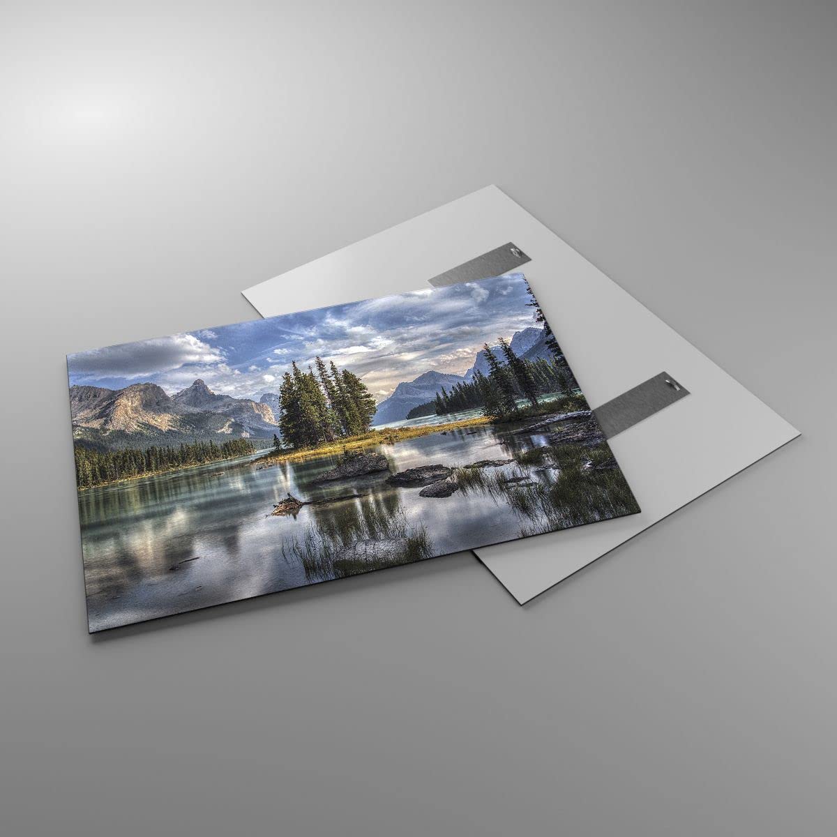 ARTTOR Glasbild 100x70cm Wandbild Glasdruck Landschaften Natur - 4133 | See Landschaft Groß Modern Dekoration Wohnzimmer Schlafzimmer Küche Wanddeko Kunstdruck Art Wall Decor ARTTOR