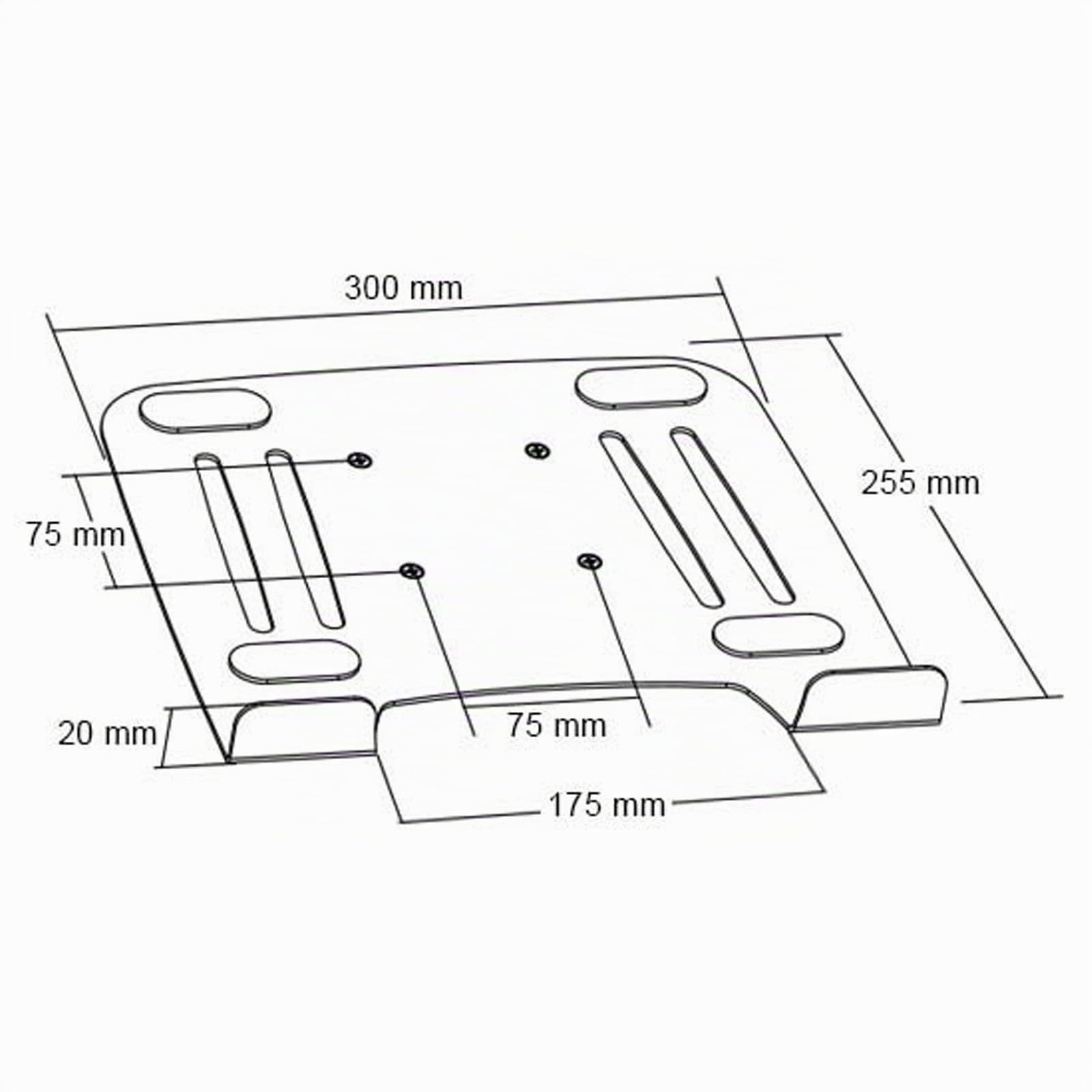 Drall Supporto da Tavolo per Laptop con Piastra di Adattamento per Notebook Modello di Netbook: LT12-IP3B