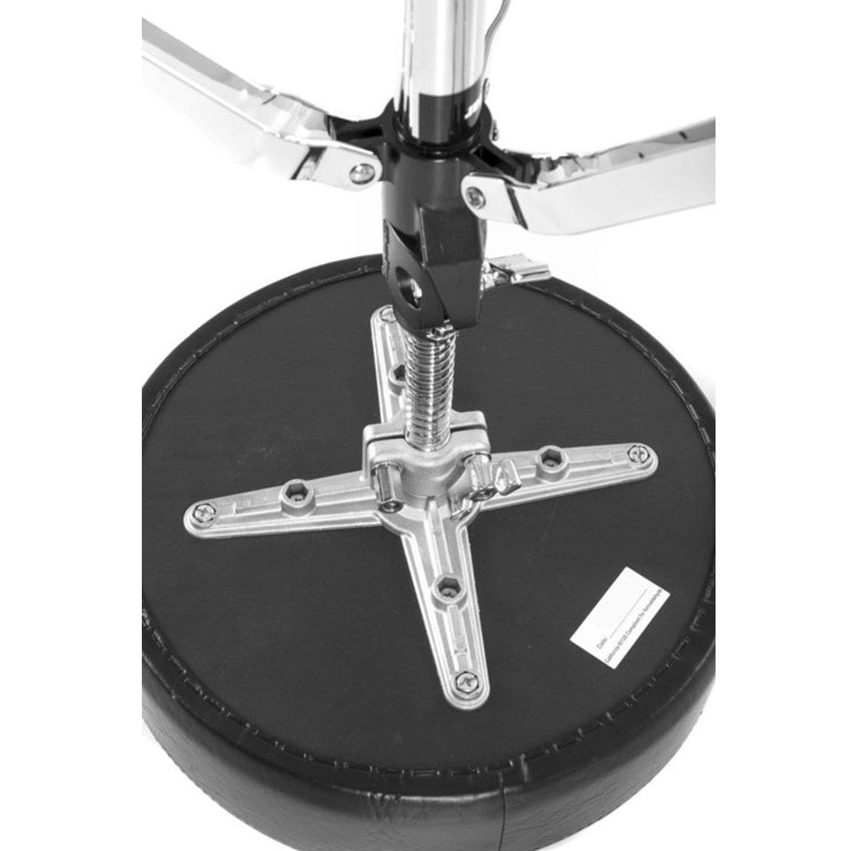 Gibraltar 9608E - Taburete para batería (asiento redondo, incluye baquetas de batería Keepdrum)