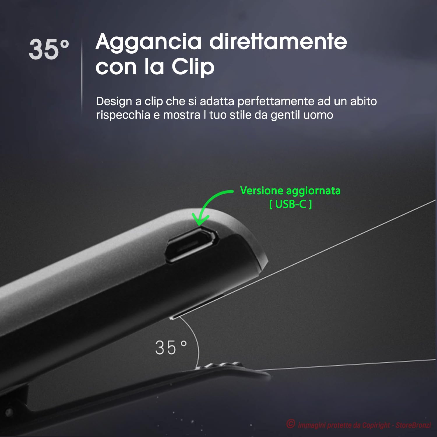 Fineblue F910 Auricolari Bluetooth Smartphone Con Clip Filo Retrattile In Ear Avviso a Vibrazione Microfono Cancellazione Rumore Nero