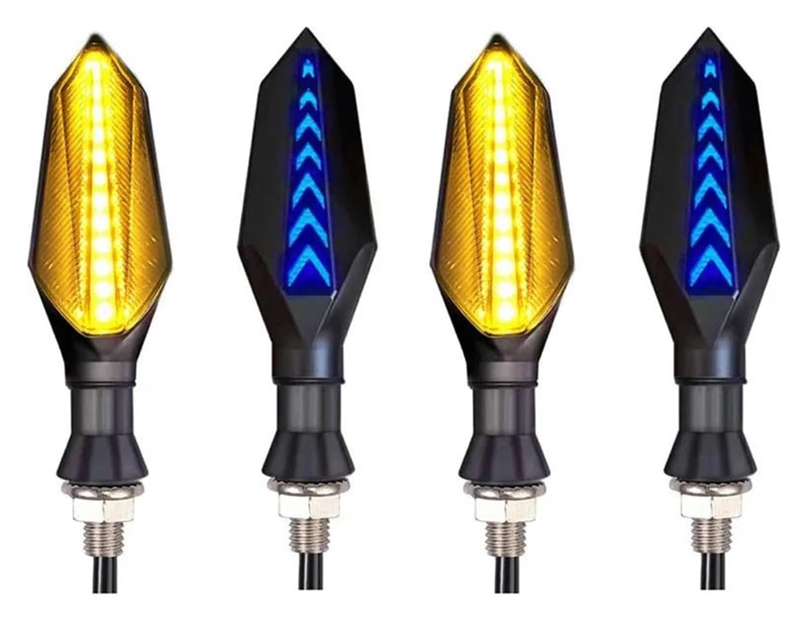 Indicatore Direzione Anteriore per Kawasaki per Versys 650 1000 17/19 Motociclo Freccia LED Indicatore di Direzione Luce Marcia Sequenziale Flusso(4pcs Blue 19led)