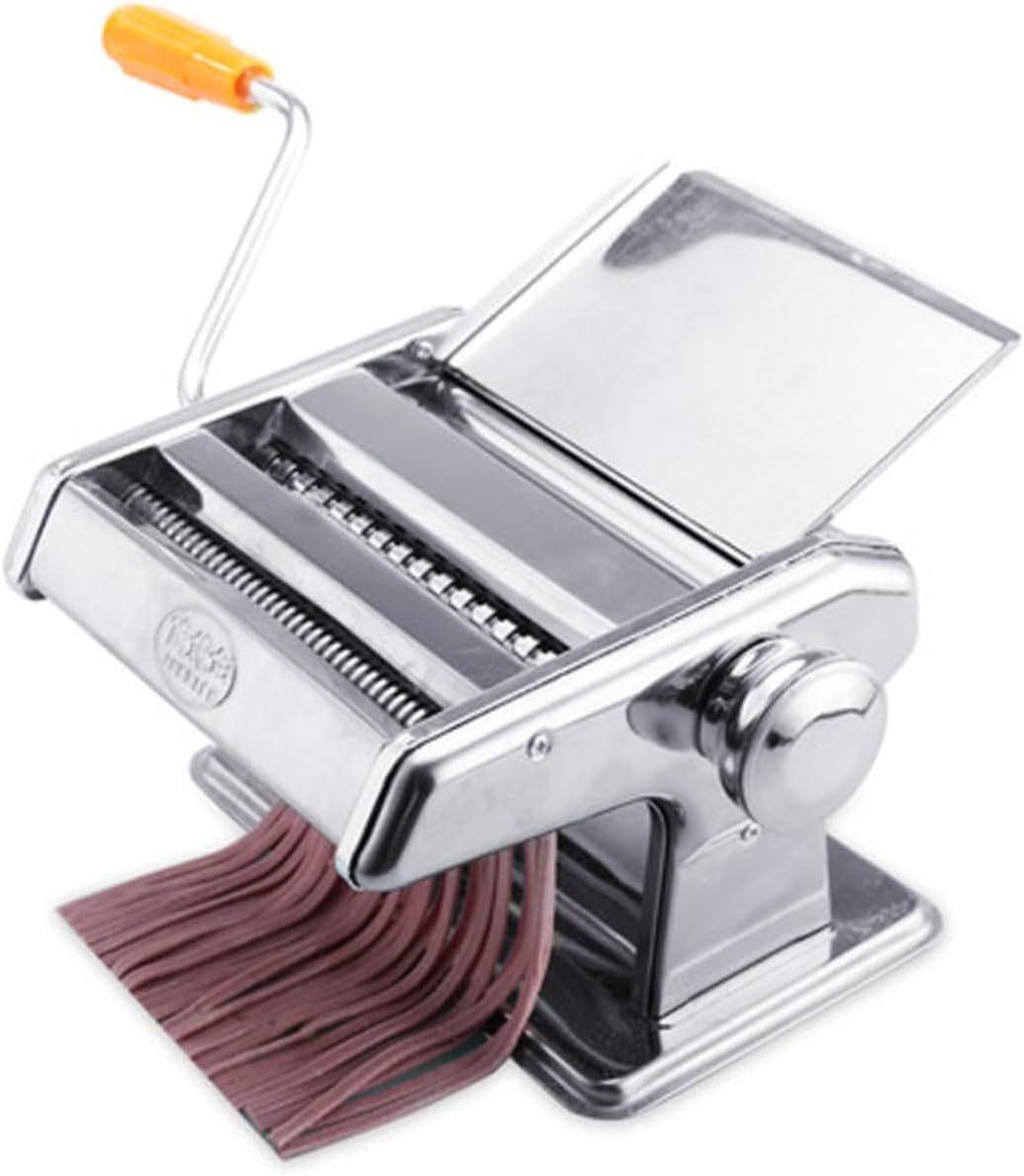 Stainless Steel Pasta Maker Machine Hand Crank Noodle Pressing for Fresh Noodles Spaghetti