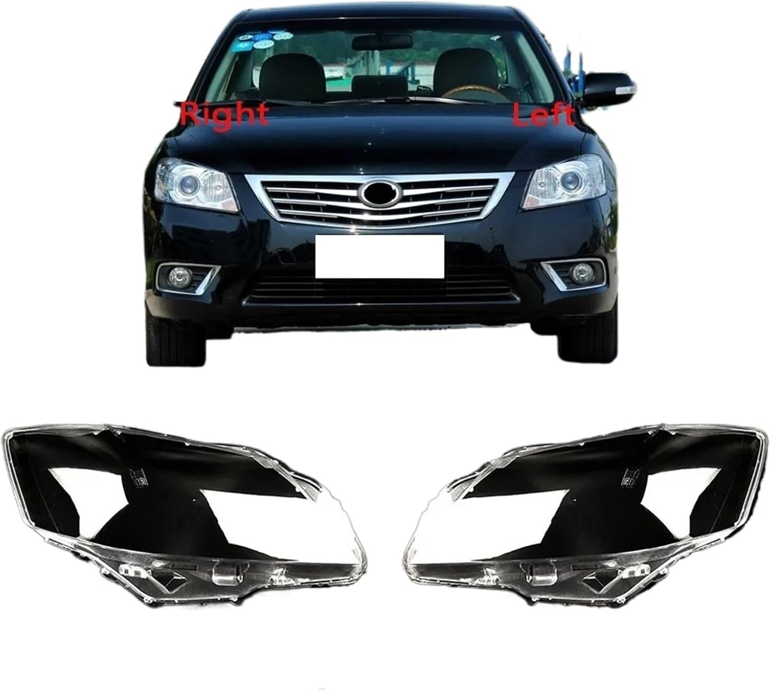 Compatible for Toyota for Camry 2009~2011 Headlight Cover Transparent Headlamp Shell Lamp Shade Lens Replace Original Lampshade Plexiglass (Left)