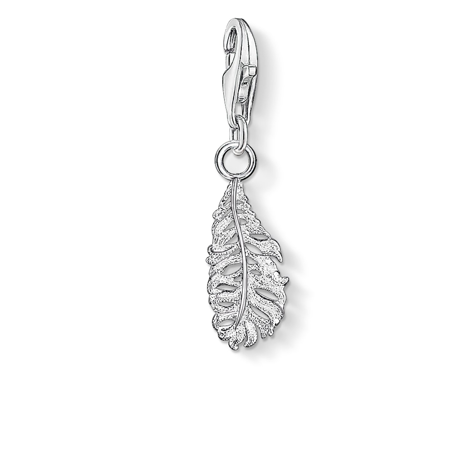 THOMAS SABO Women Charm Pendant Feather Charm Club 925 Sterling Silver 0775-001-12
