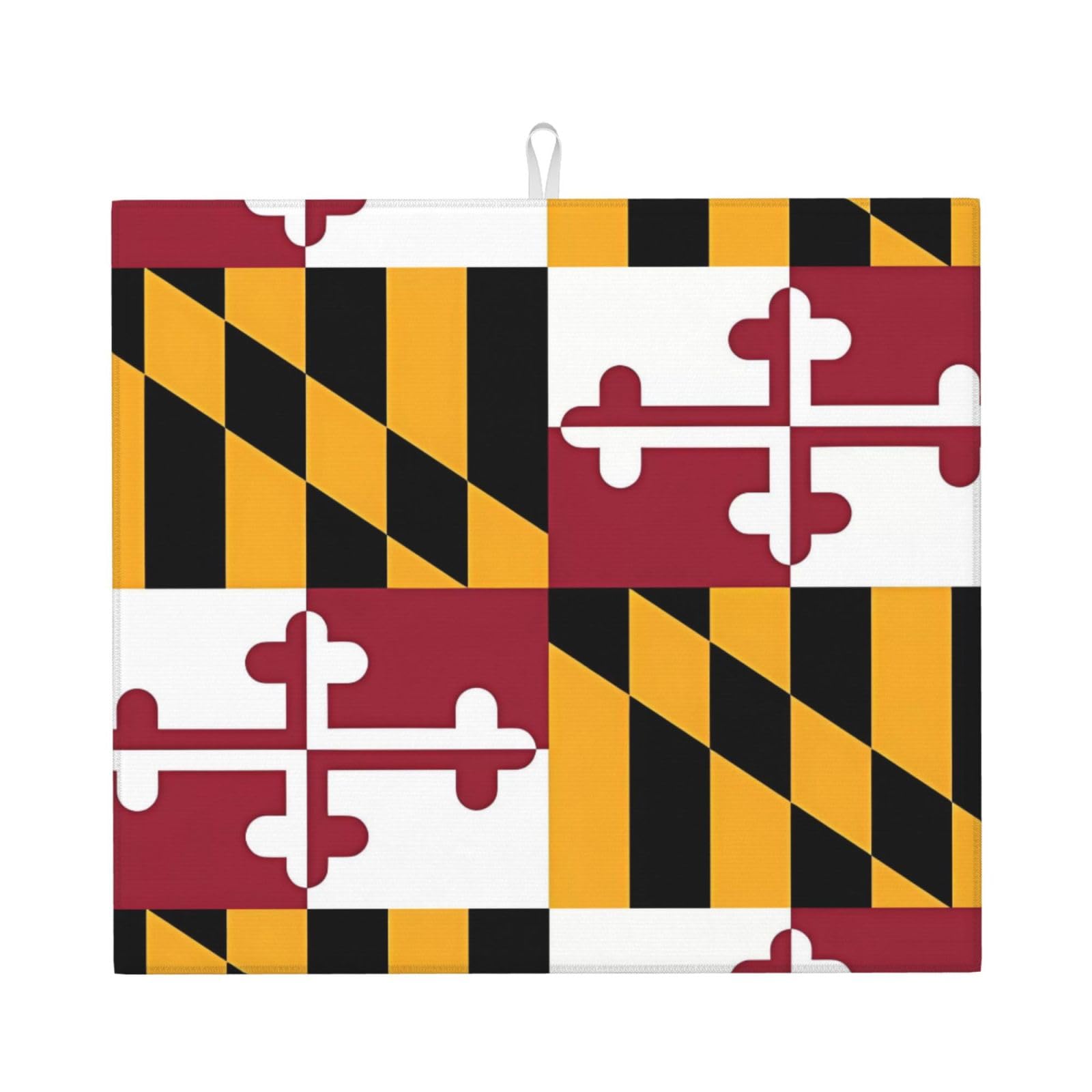YYHHAOFA Flag of Maryland Prints Kitchen Drying Mat – Absorbent Dish Throw for Countertops, Quick-Dry Non-Slip Layer with Stylish Prints, for New Homes