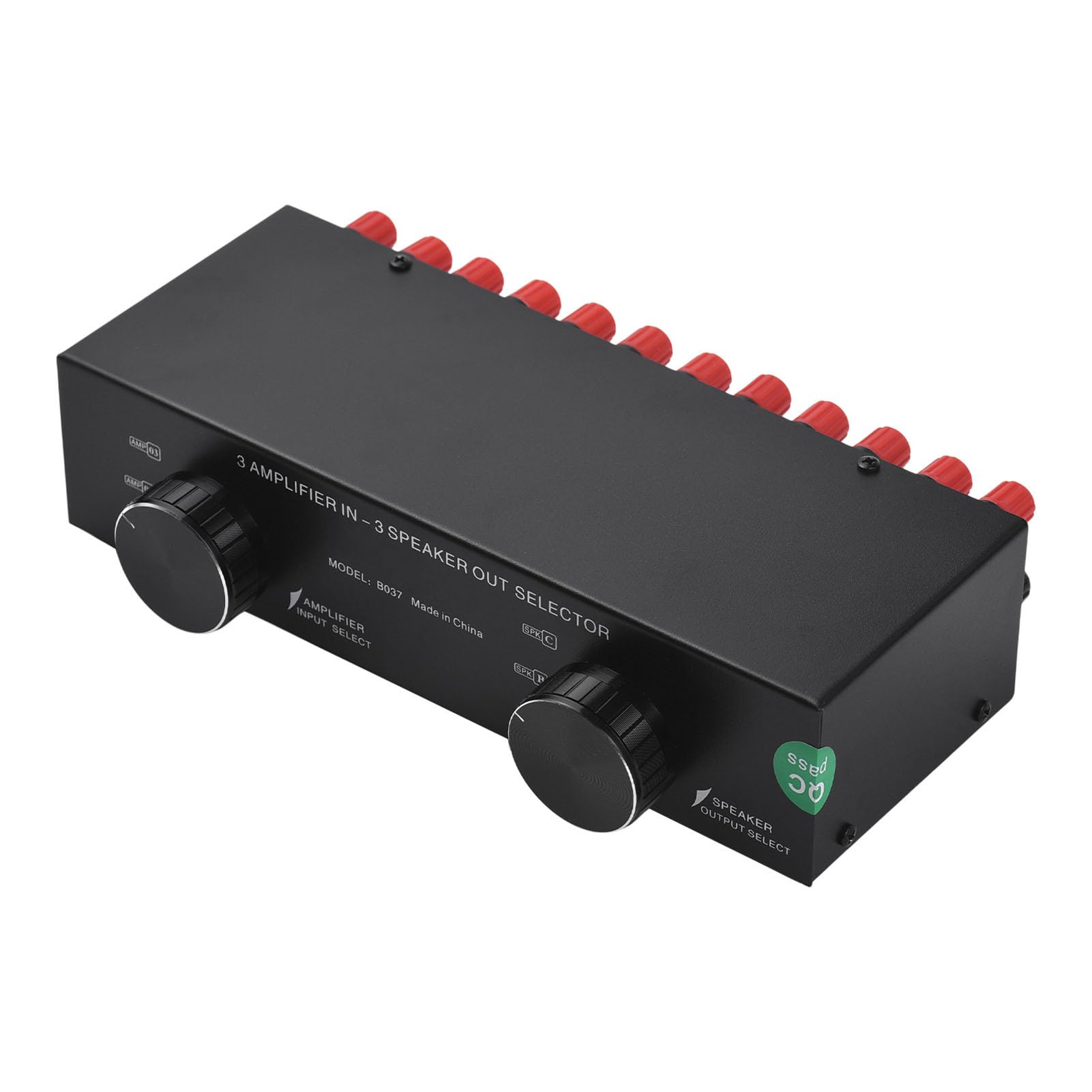 AMPスピーカーセレクタースイッチ、ホームオーディオシステム用のチャネル300W 1チャンネルパワースピーカースプリッター、3分の3 OUTスイッチャーセレクタープラグアンドプレイ、ステレオサウンド品質