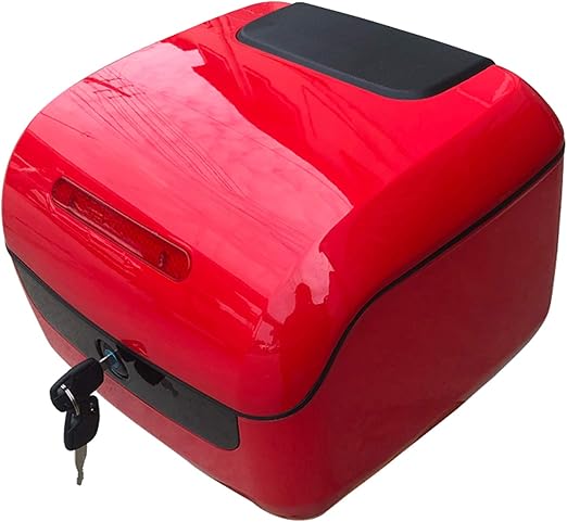 JKGHK Motorcycle Top Box, Touring Helmet Luggage Storage Top Case, For Moped /Scooter Trunk Tour Tail Box, Lockable And Quick-Release System - 47L, Universal Mounting Hardware - View #3