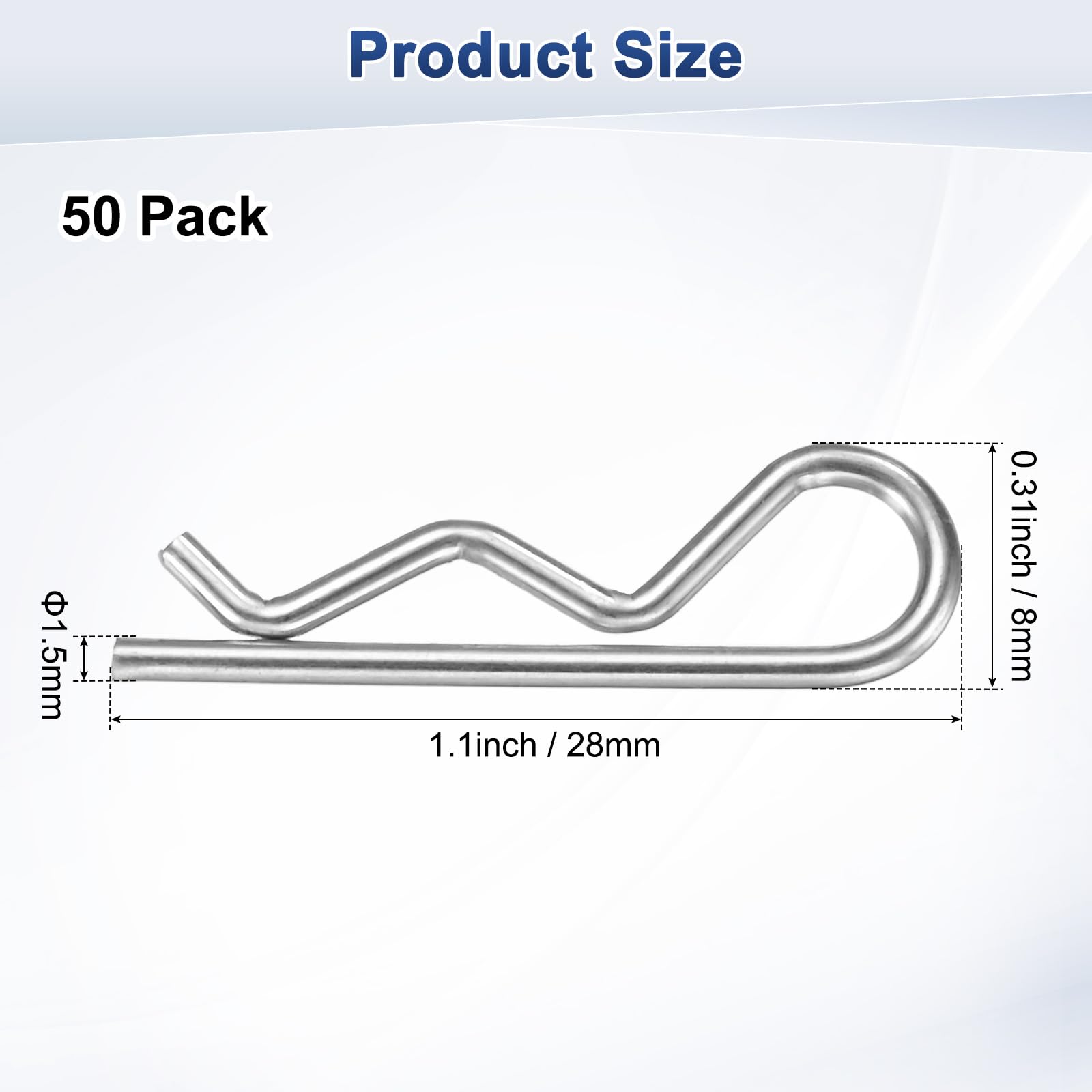 M METERXITY 50-Pack R-Shaped Cotter Pin - Image 3