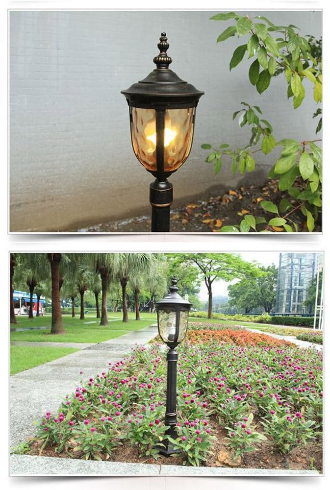 Générique Lampe européenne à poteau en verre ondulé à l'eau