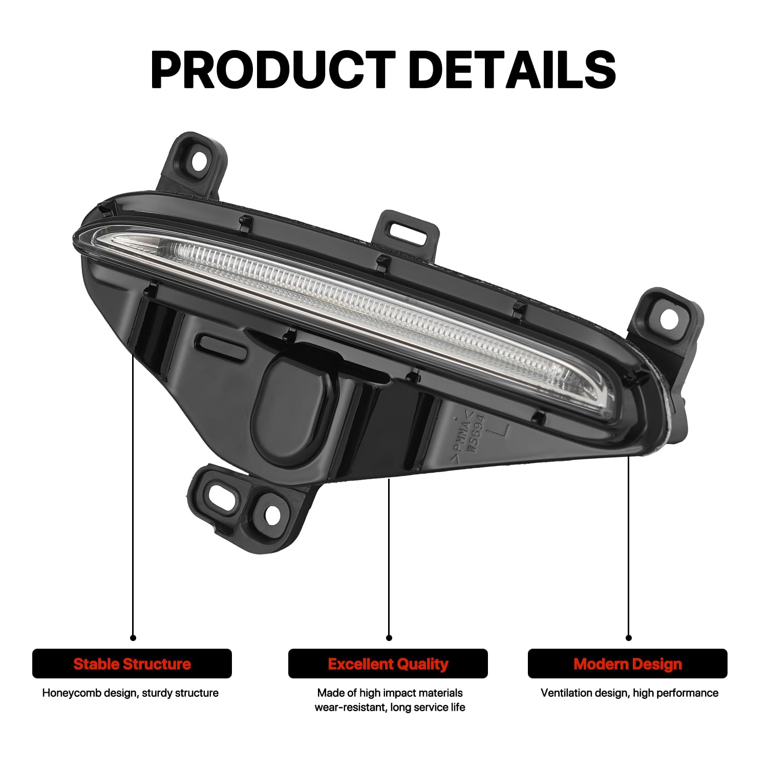 Amazon.com: KARPAL Daytime Running Light Lamp Left Driver Side Fit