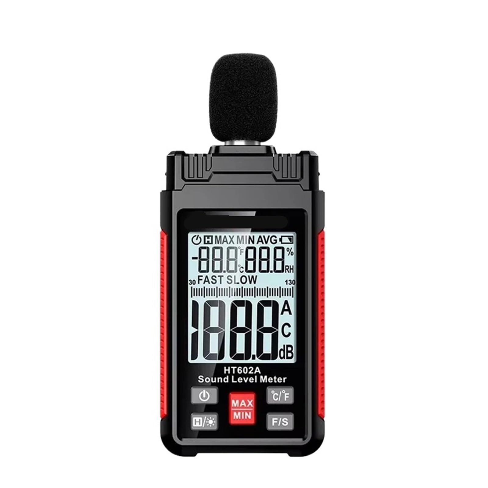 Sonómetro Digital portátil de 30 a 130 dB.