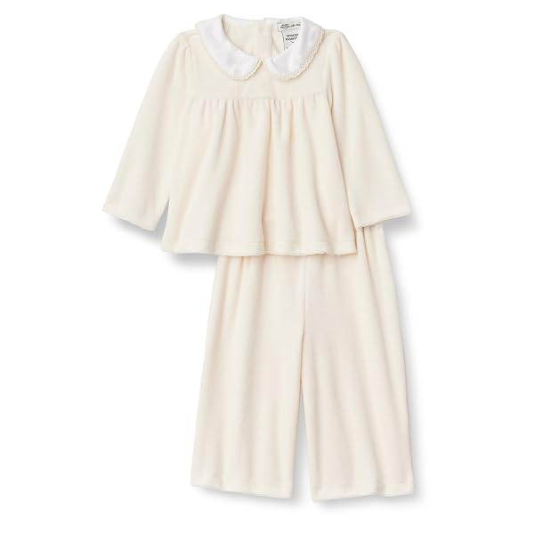 Amazon Essentials x Sofia Grainge Set in Velluto a Coste, Vestibilità Comoda Bimba 0-24, Avorio, 4 anni