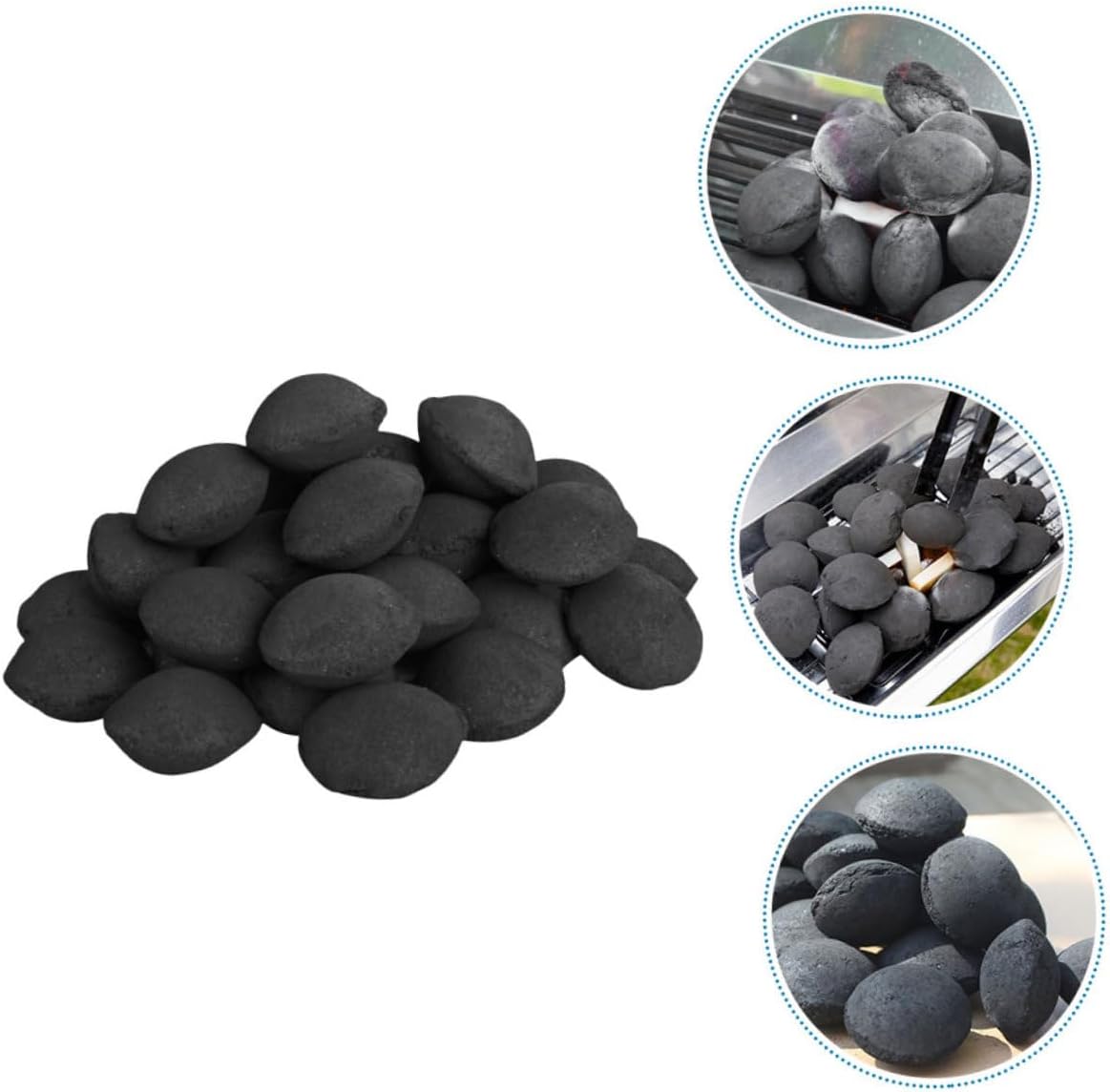 Mikikit 2packs Charcoal for Outdoor Cooking Grilling All-Weather Charcoal for BBQ Camping Fire Pit and Fireplace Pack for Easy Ignition