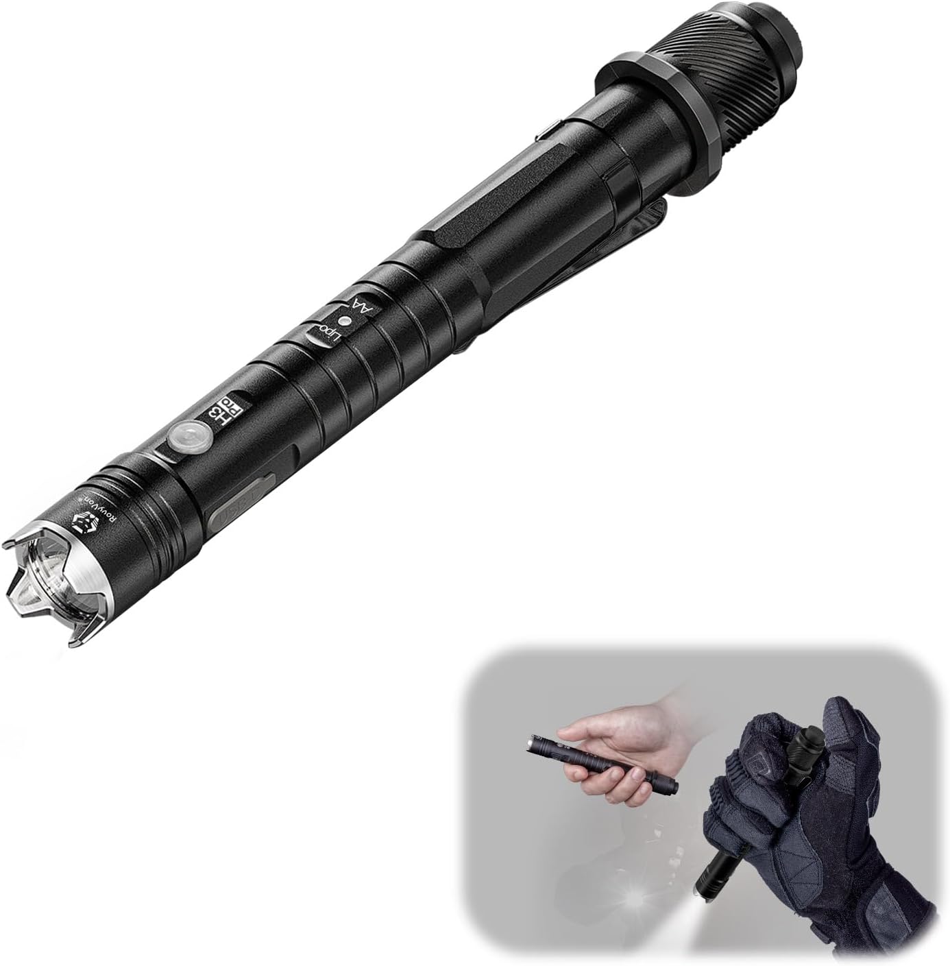 Amazon.com: RovyVon H3 Pro Rechargeable Pen Flashlight USB C, 600 ...