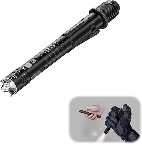 RovyVon H3 Pro Pen Linterna recargable USB C, 600 lúmenes Super Bright Pen Light Linternas, doble fuente de alimentación, doble botones, batería