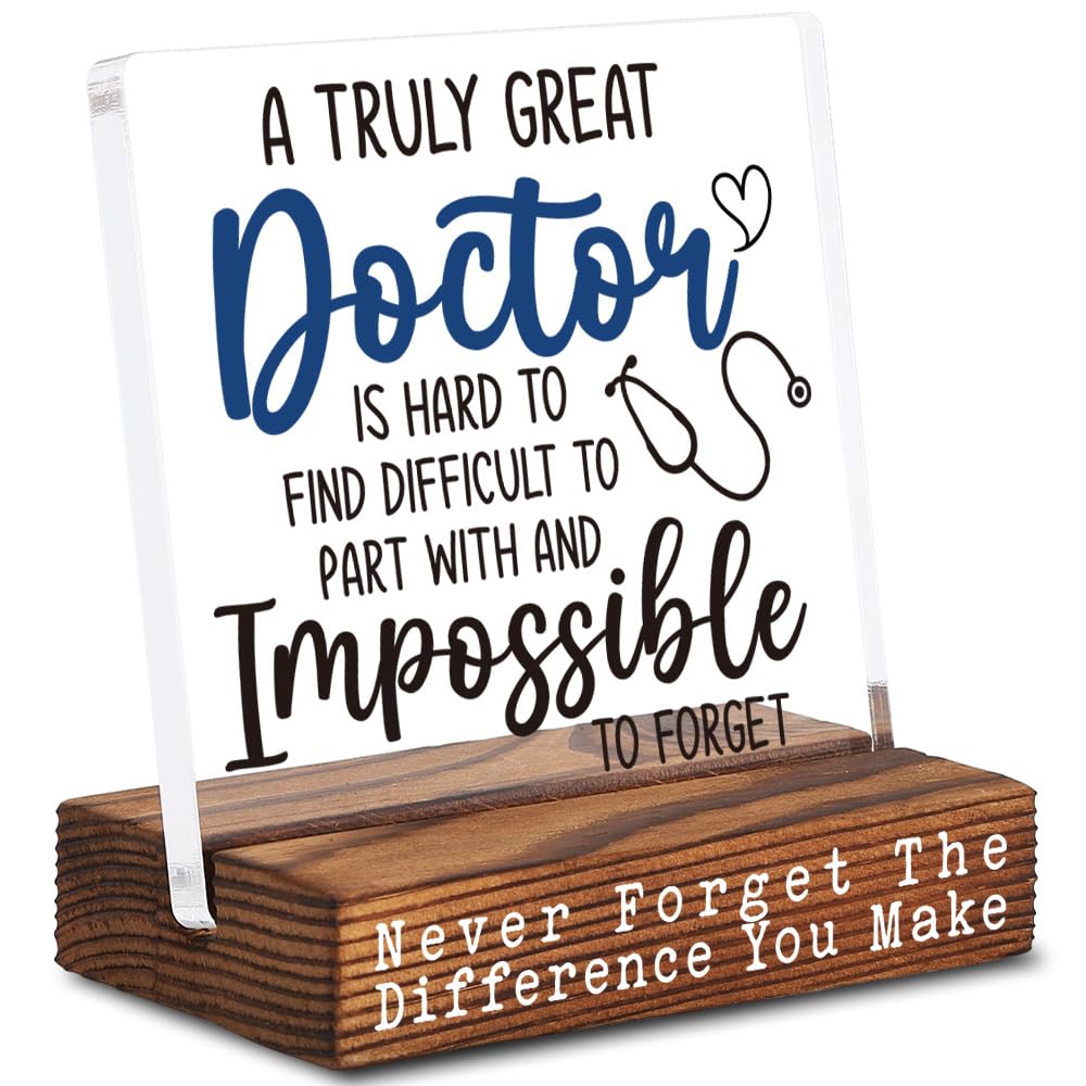 A Truly Great Doctor Gift, Appreciation gifts for Doctor Medical Staff, Thank You Retirement Farewell Gift for Physician, Inspirational gift for Healthcare Worker Doctor Decorative Signs-LMY01