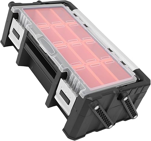 Miniatura 9 de LiebeWH Hardware Organizer 18 Compartment Small Parts Tool Box with Removable Bins for Workshop Garage and Outdoor Use
