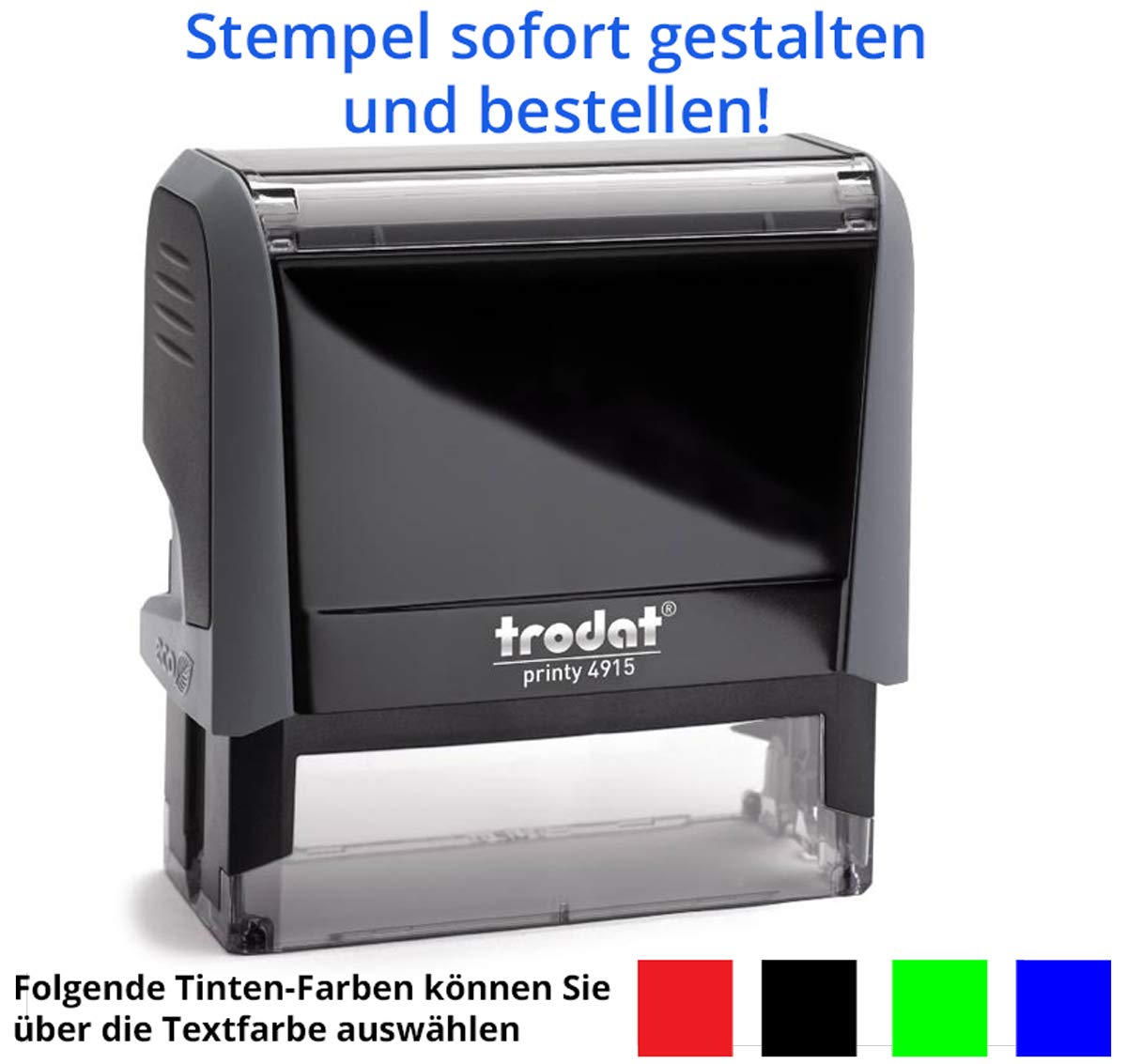 Stempel Trodat Printy 4915 (70x25 mm), für 5 Zeilen, in verschiedenen Farben, gleich Online gestalten!!! (grau)