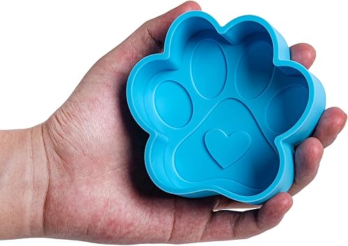 Miniatura 3 de Molde de silicona con estampado de huellas de corazón moldes grandes para refrescar el auto para hacer tú mismo cuentas de aroma velas de jabón