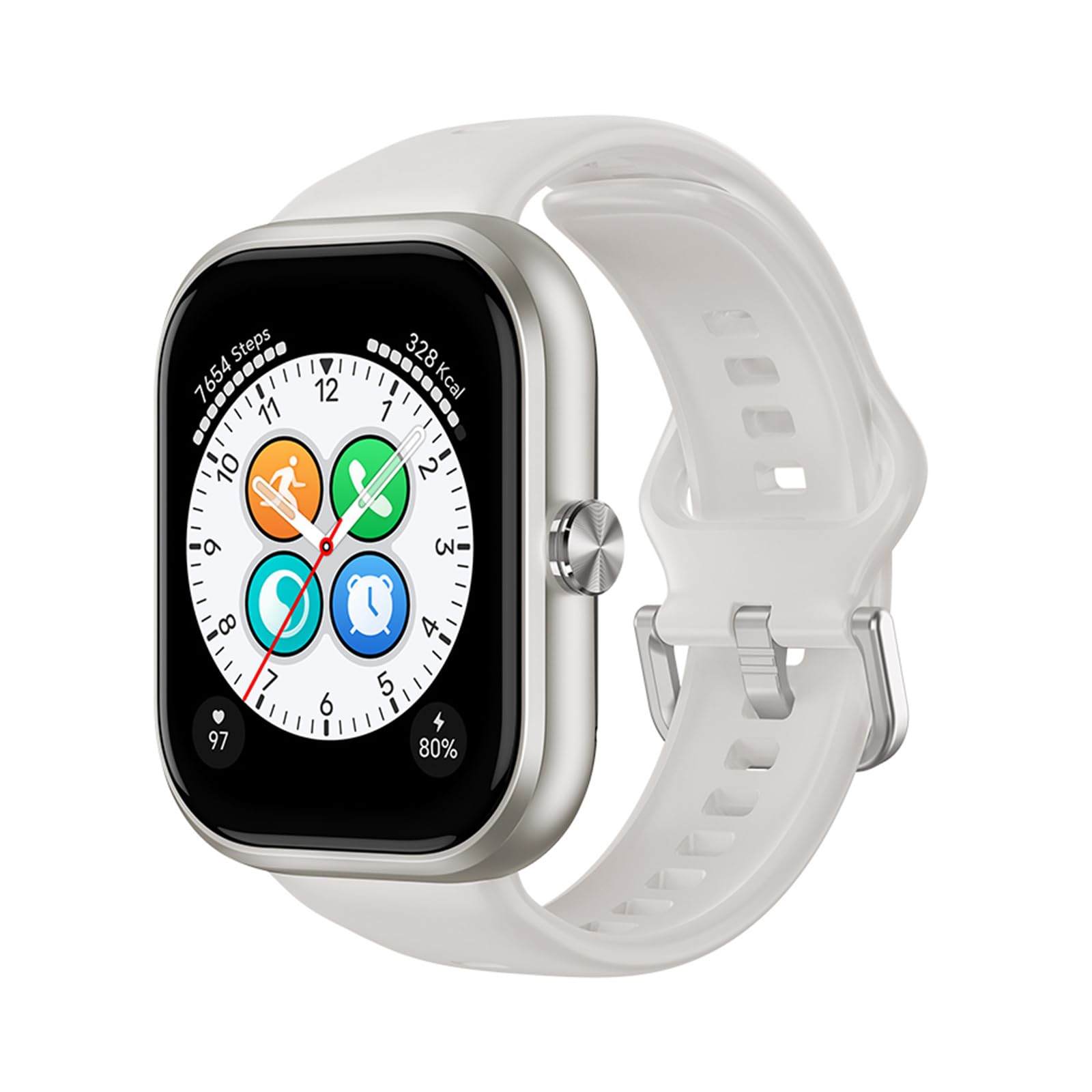 HONOR CHOICE Smart Watch, Bluetooth Calling, AMOLED da 1,95 pollici, GPS, 12 Giorni di Standy, Spo2, 5ATM, Compatibile con Android e iOS, Bianco