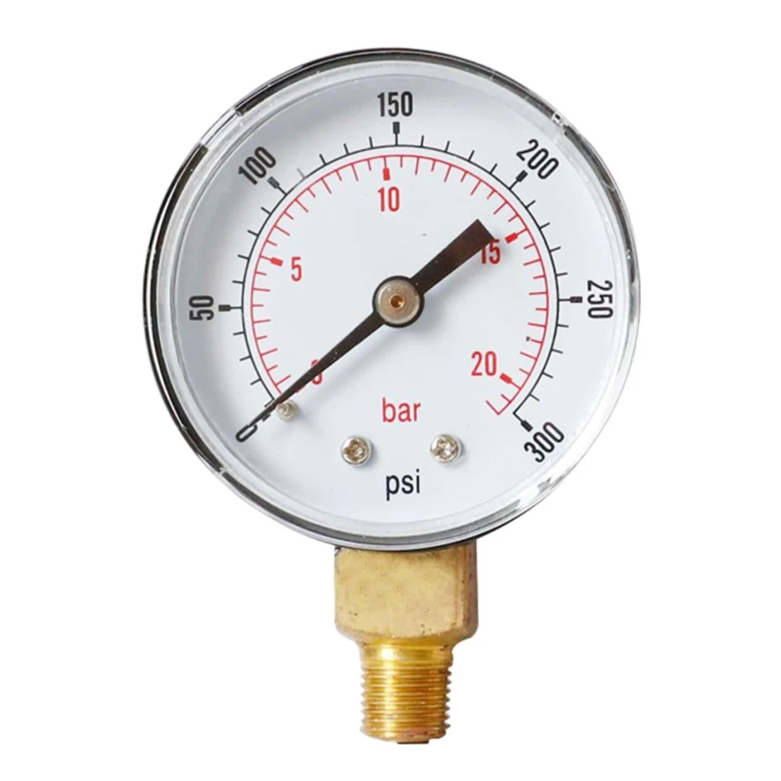 Manómetro de presión de aire y agua 1/4 BSP Y504 0-300 psi