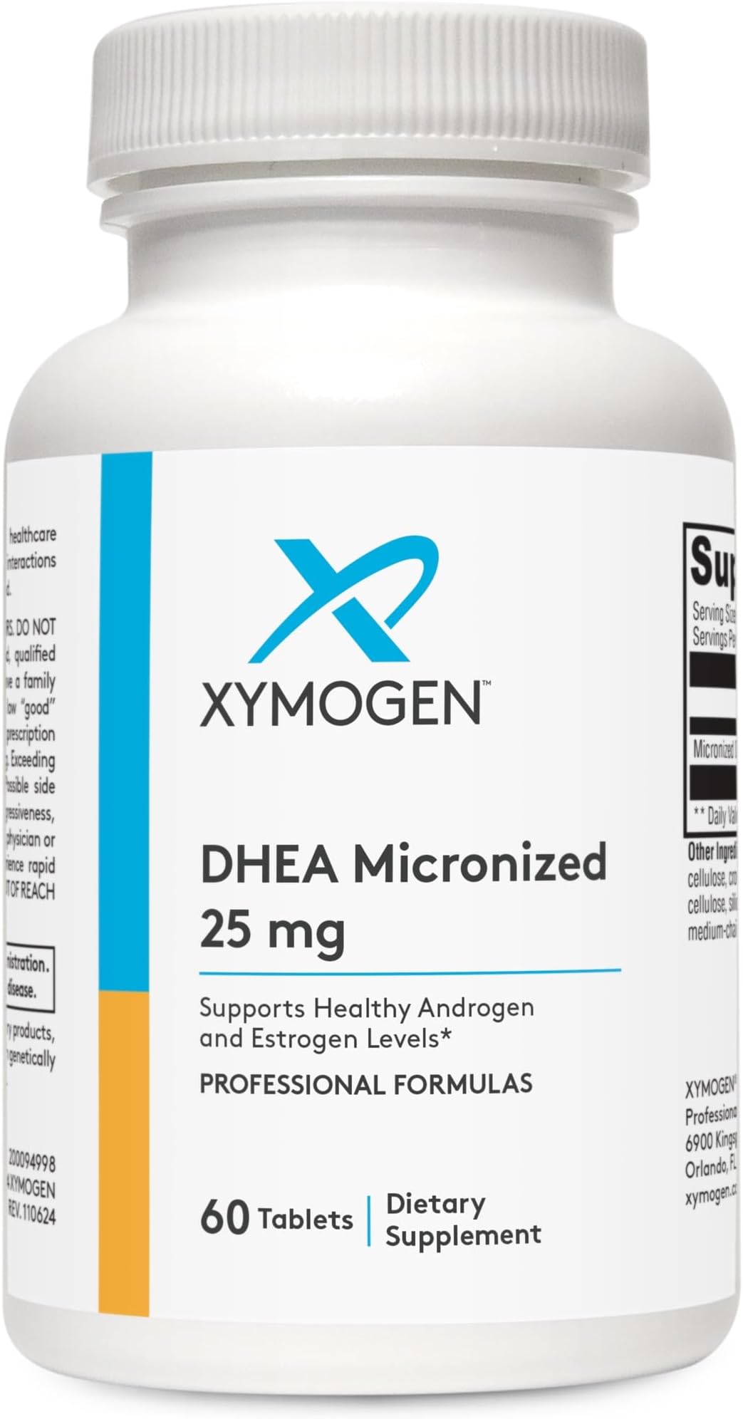 DHEA Micronized, 60 Tablets | 25 mg Dehydroepiandrosterone, Androgen and Estrogen Support, Gluten-Free, Soy-Free, and Dairy-Free
