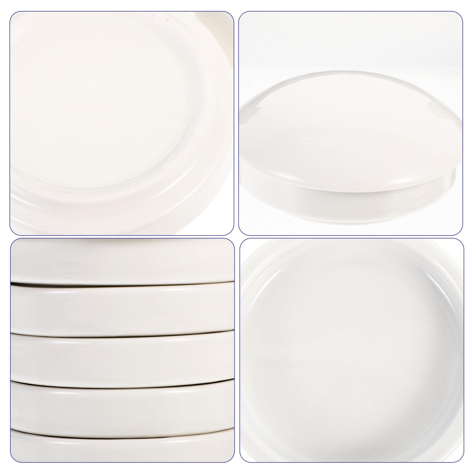 Uonlytech Bandejas para Paletas de Pintura de Cerámica de Color Claro Diseño de Cinco Capas, Mezcladores de Tinta Fáciles de Usar para Entusiastas de DIY y Niños