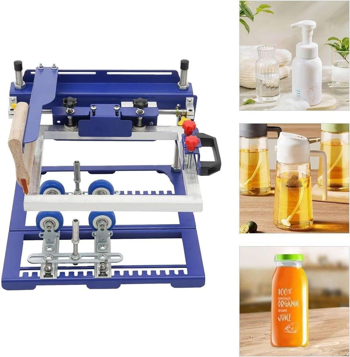 Screen Printing Machine,Manual Cylinder Press Printer,for Diameter of Less Than 170 Mm Printing Cylindrical and Conical