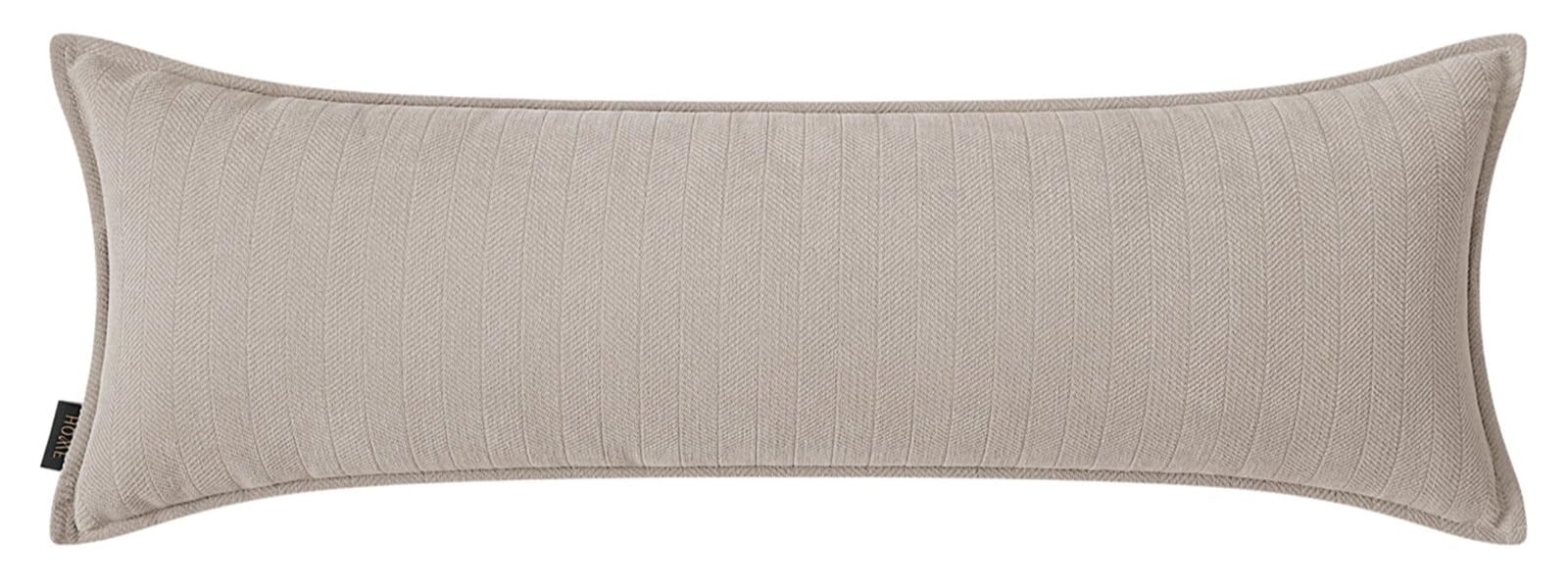 NEPHRA Bolster Pillow Cases with Invisible Zipper, Long Lumbar & Body Pillow Cover, Decorative & Rectangular, Chenille Soft Large Cushion Covers for Sofa/Bedroom/LivingRoom(Khaki,30 x 90 cm) — image 1
