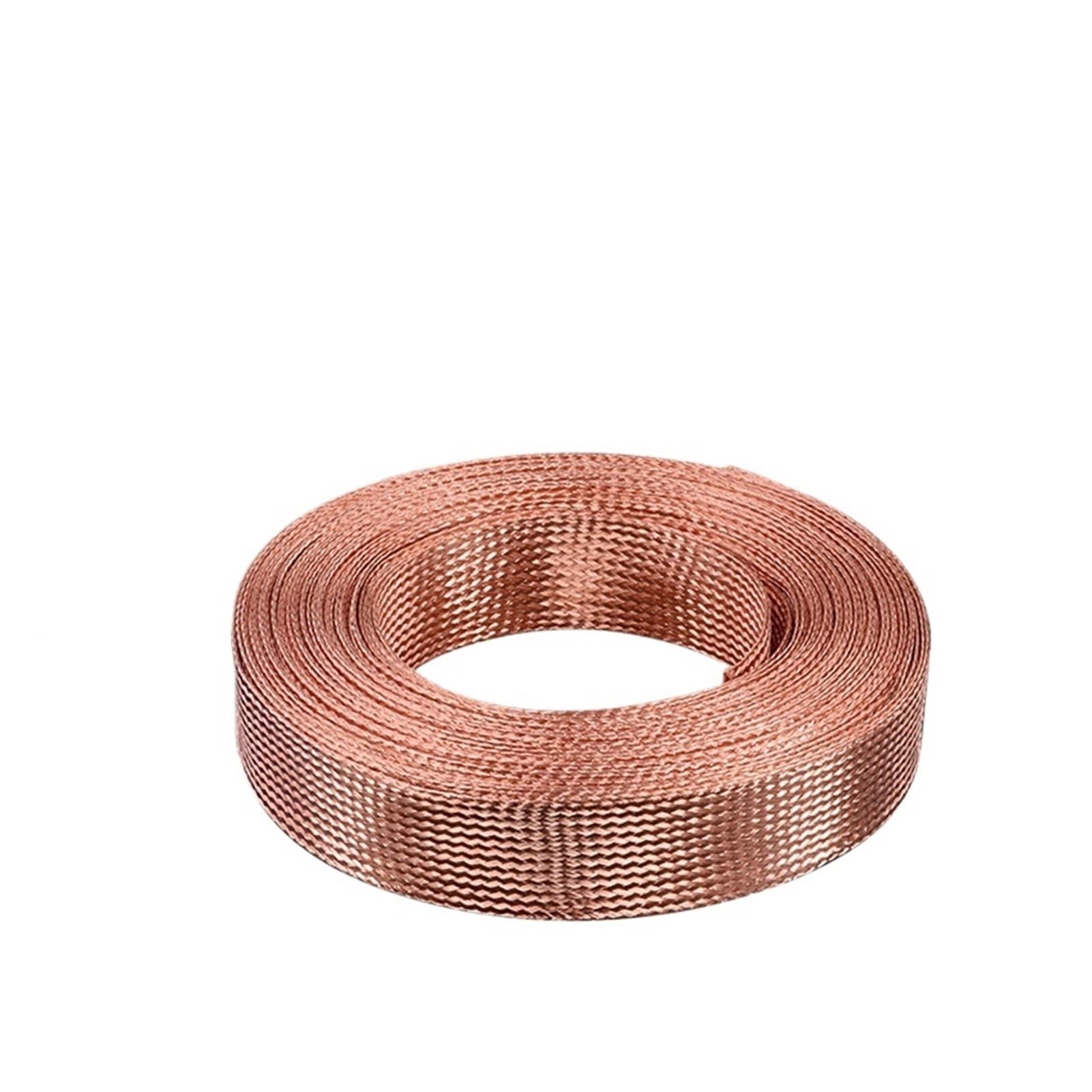 Płaski pleciony kabel miedziany, szerokość 2 mm ~ 28 mm, oplot miedziany, czysta miedź, ocynowana, rozszerzalna, ekranowana, metalowa osłona, czysta miedź, 12 mm, 10 metrów)