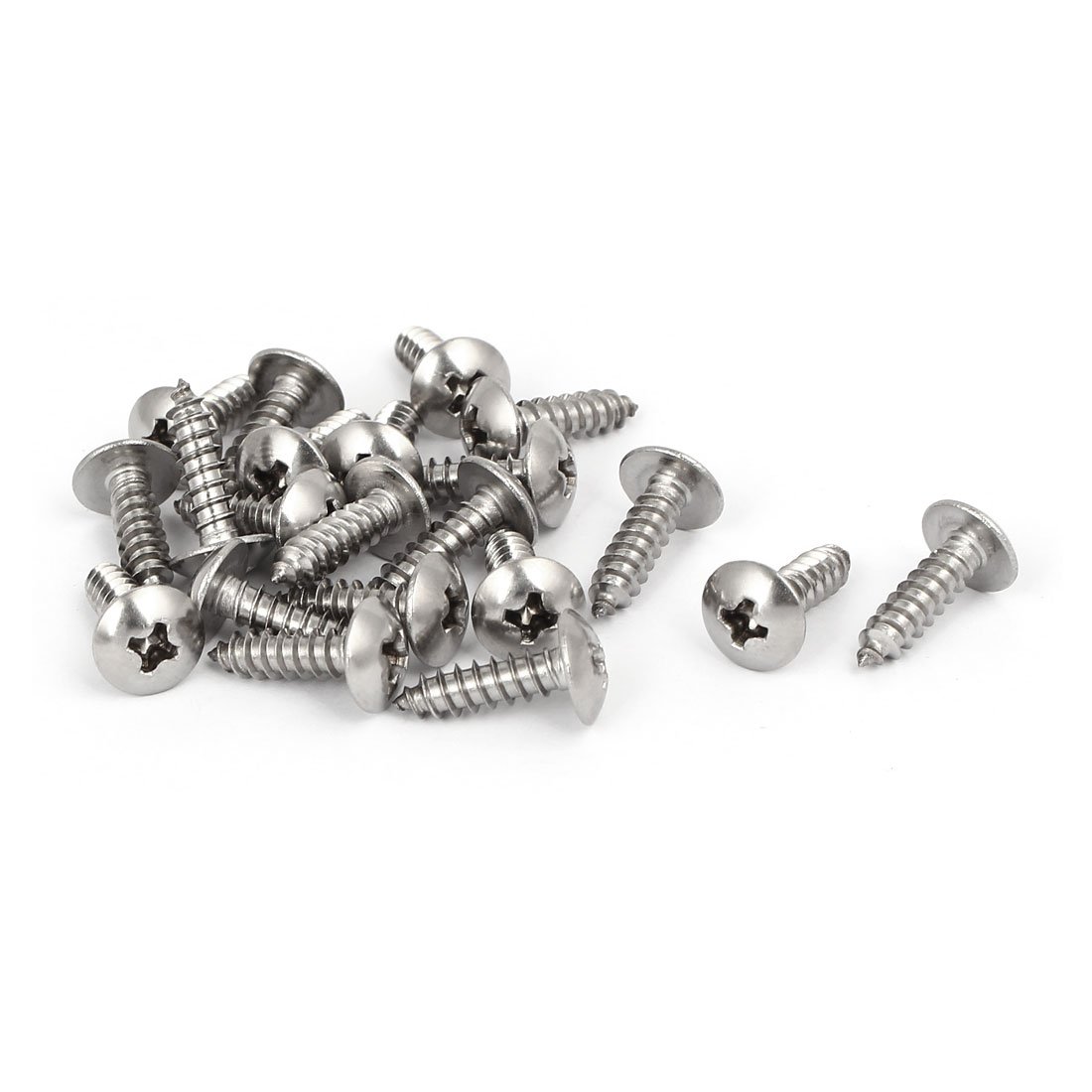 Uxcell Silver Sourcingmap M4x14mm 316 Stainless Steel Truss Phillips Head Self Tapping Screws 20Pcs