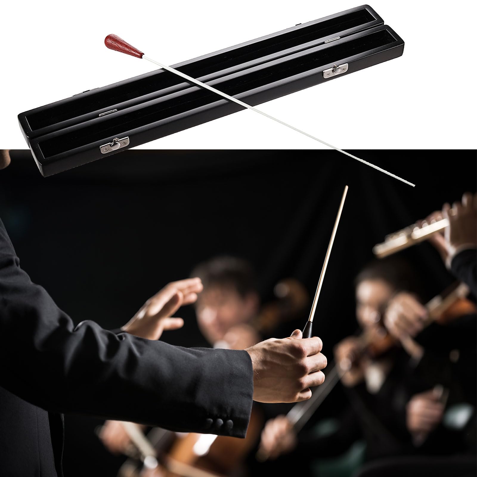 Amazon | 交響曲バンド指揮バトンプロの指揮者の杖木製ハンドル付き