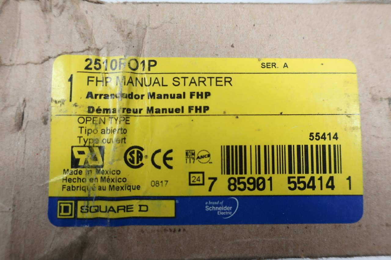 SQUARE D 2510FO1P Manual Starter SER A