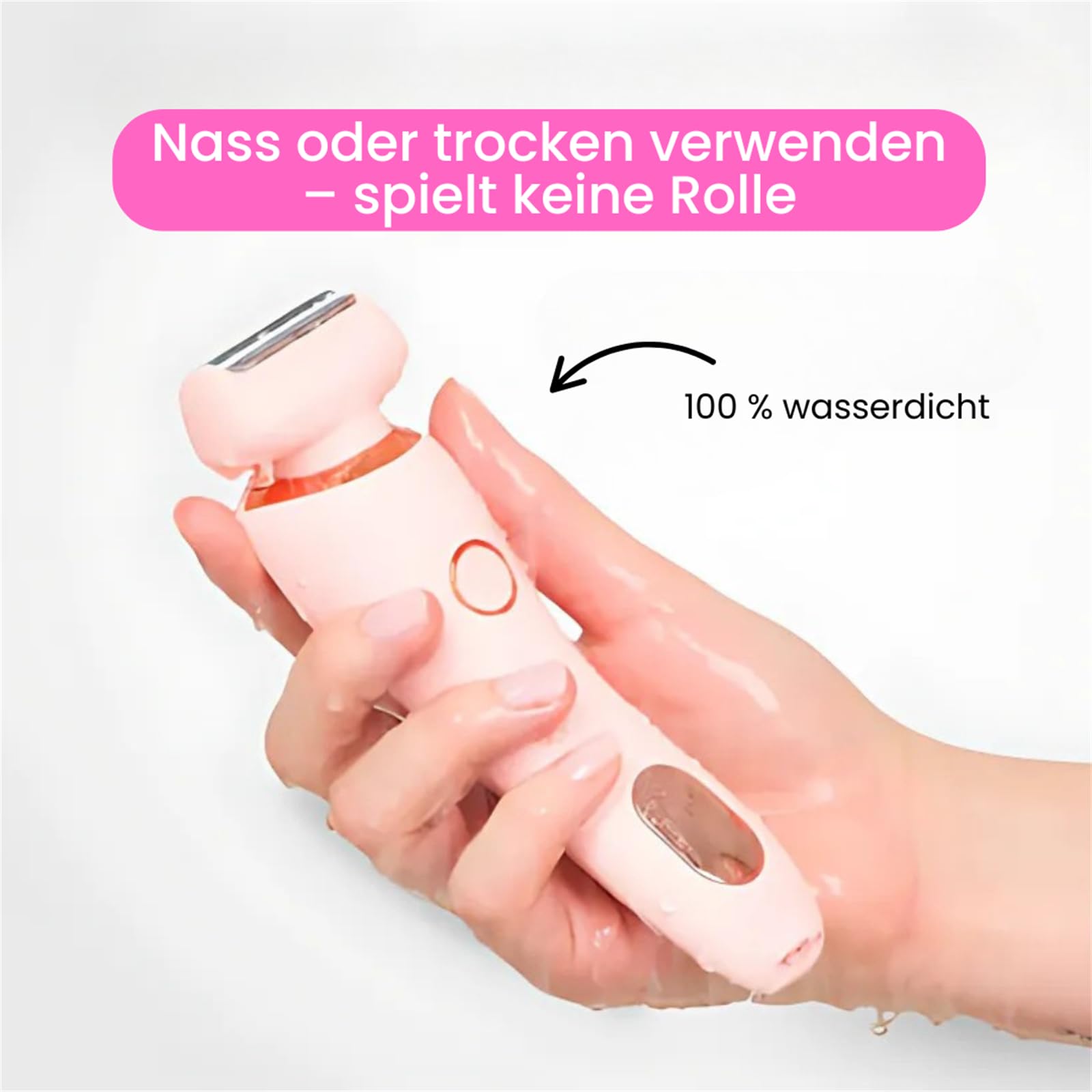lumiora 2-in-1 Intimrasierer für empfindliche Haut Elektrischer Damenrasierer IPX7 wasserdicht, schmerzfreier Nass und Trockenrasierer für Gesicht, Bikini, Beine und Arme