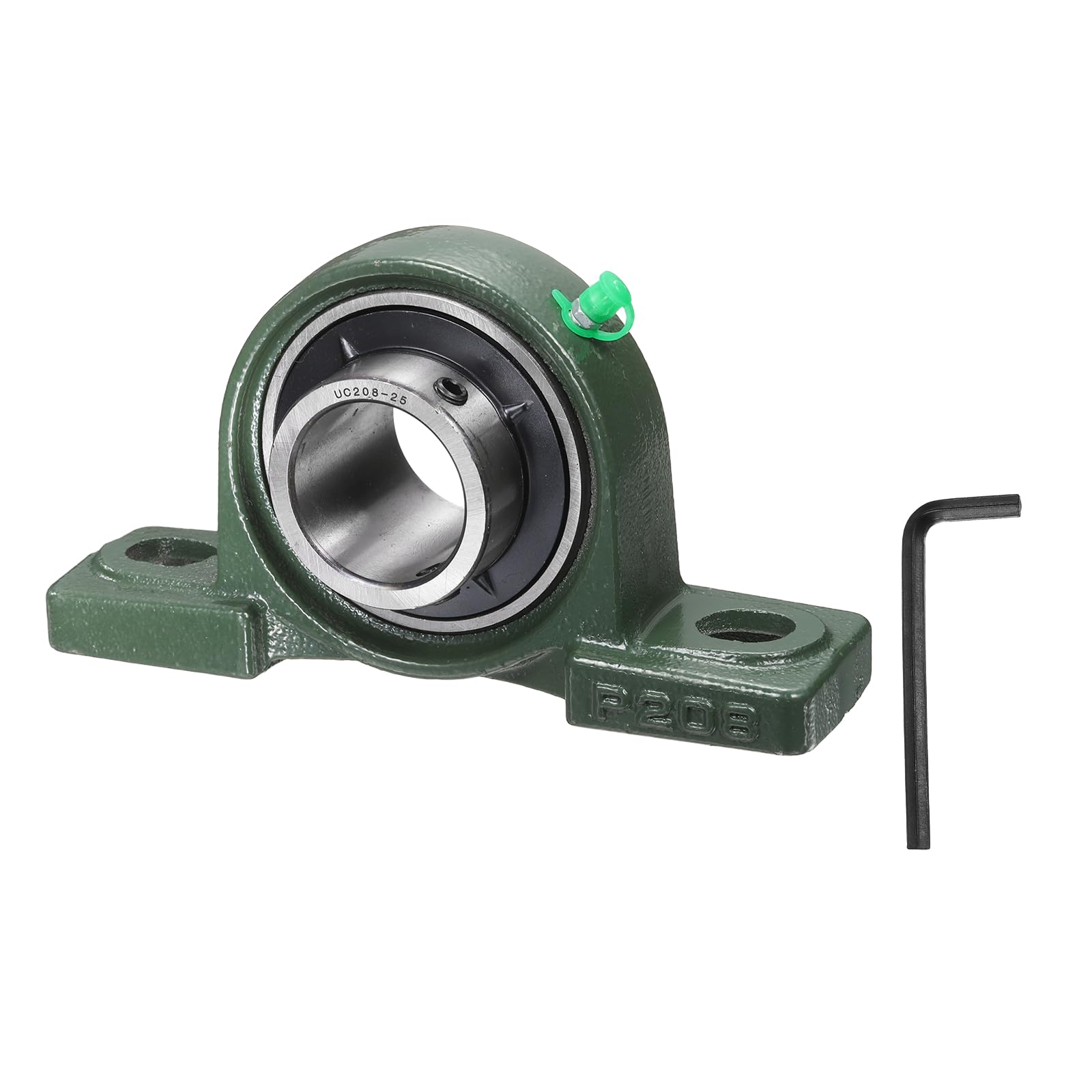 QUARKZMAN Rodamientos De Soporte UCP208-25 Diámetro Interno De 1-9/16 Pulgada Con Autoalineación Base De Hierro Fundido Sólido Rodamiento De Bolas Montado En Brida De Acero Cromado (ABEC3)