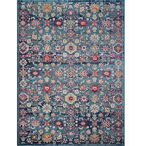 NETLINE HOME - Area Rugs for Living Room , Bedroom - Traditional Turkish Rugs - Oriental Moroccan Carpet - Cream Boho Rug - Classic Oriental Design Rug - 160 X 230 CM Medium (VINTAGE 7654) Cover