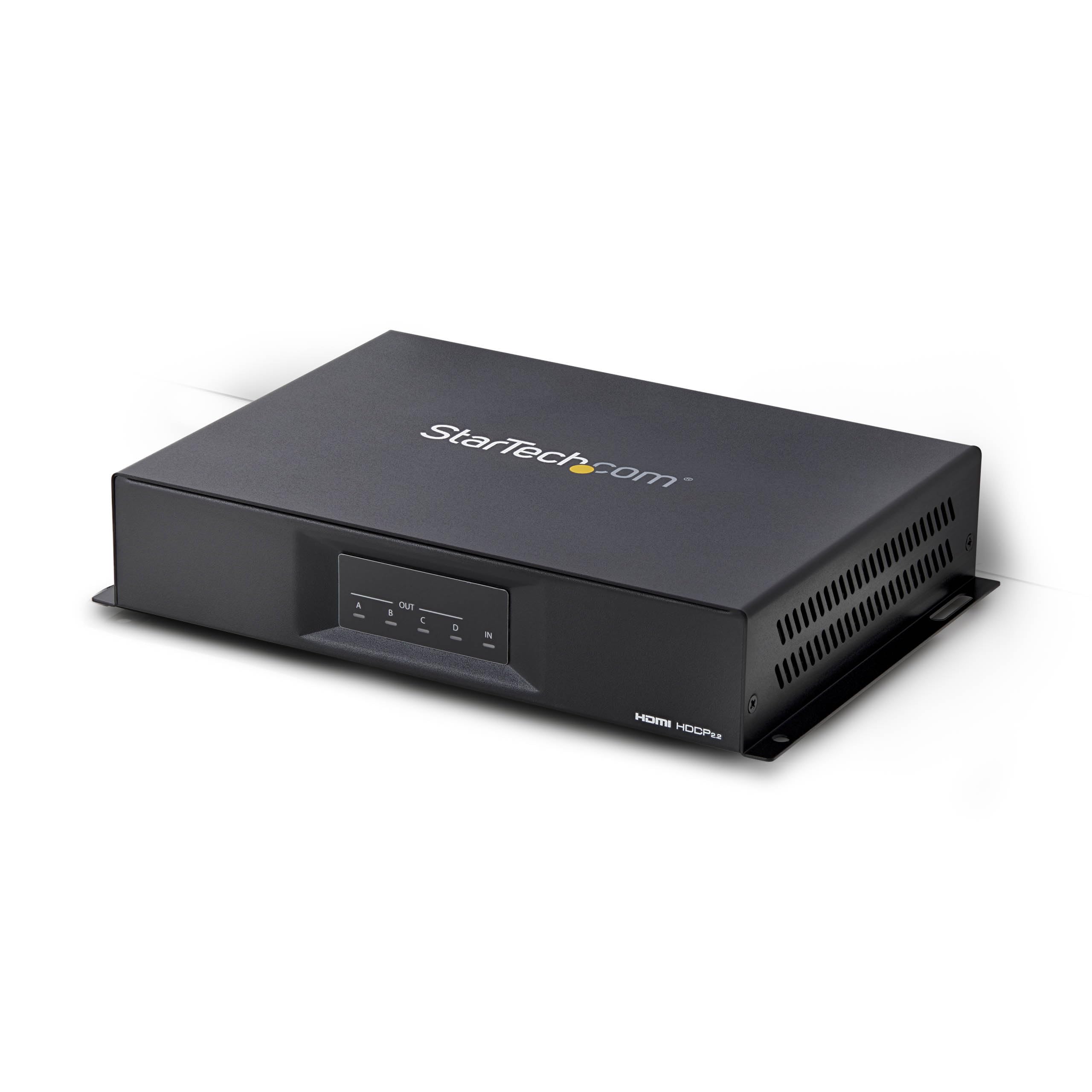 StarTech.com 2x2 HDMI Video Wall Controller - 4K 60Hz HDMI 2.0 Video Input to 4x 1080p Output - Video Wall Processor for Multi Screen Display - Video Wall Splitter - RS232/Ethernet Control (ST124HDVW)