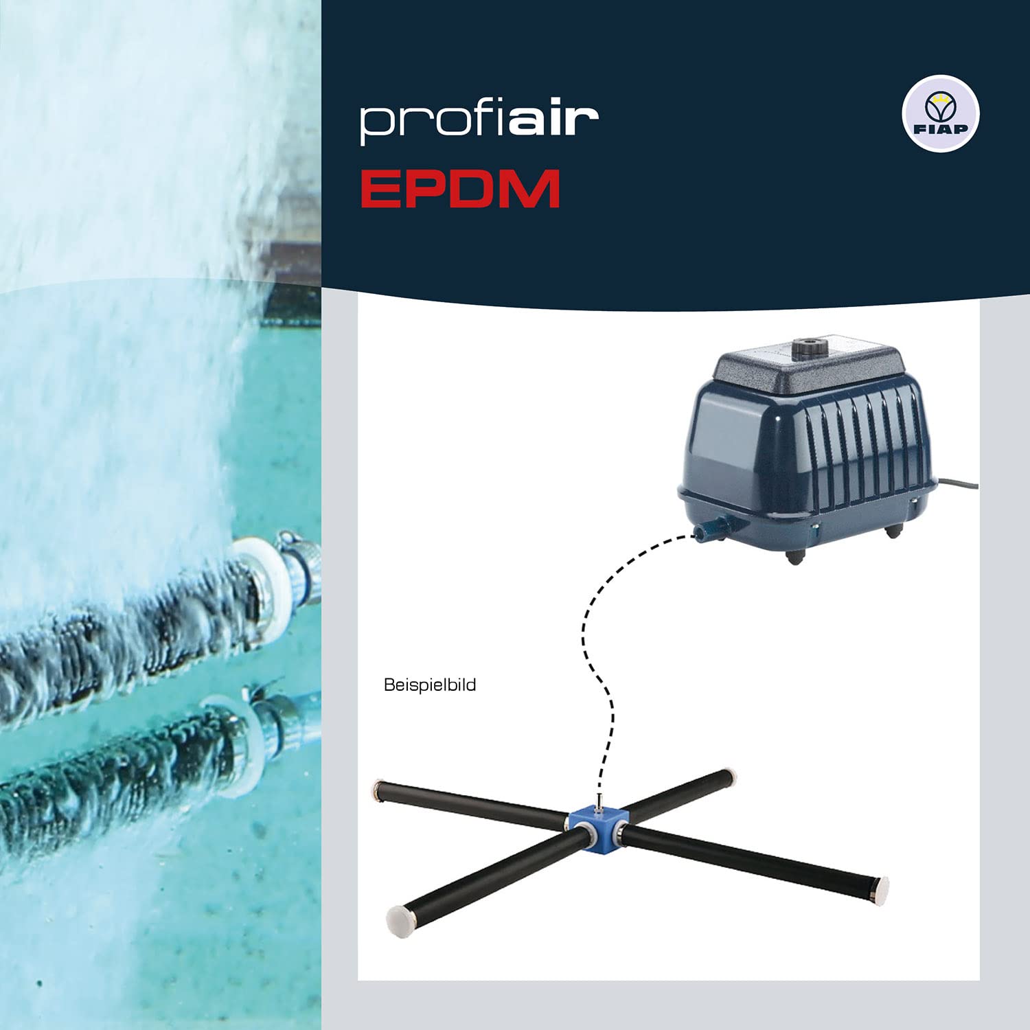 FIAP profiair EPDM 1.000 - Luftausströmer - Teichbelüftung - Material EPDM - Wasserbelüftung - Membranausströmer - Ausströmerlänge: 1.000 mm - Anschluss 18 mm - Fischzucht