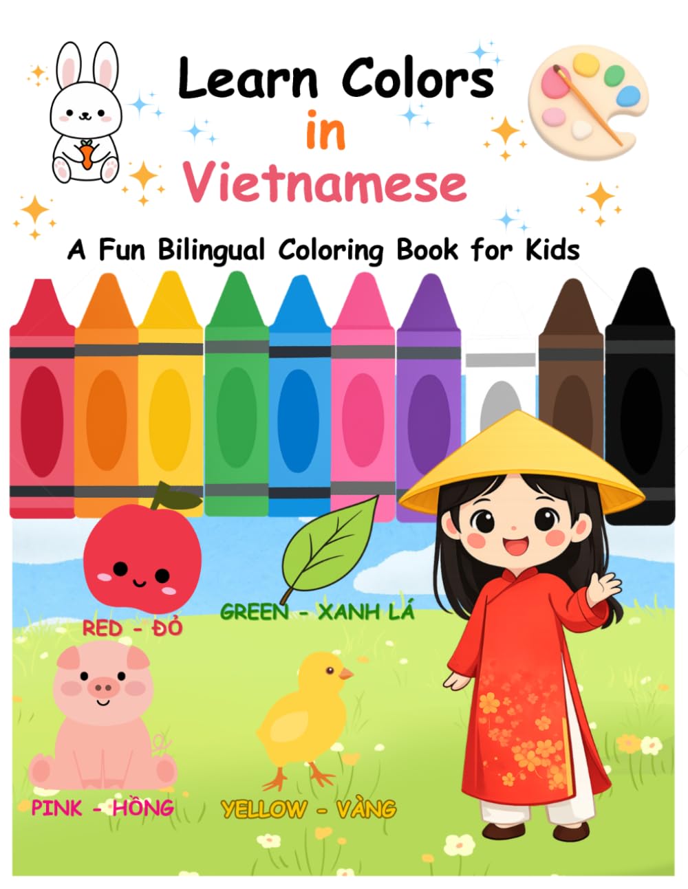 Learn Colors in Vietnamese: A Fun Bilingual Coloring & Activity Book for Kids