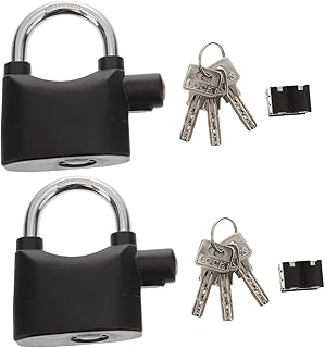 Tofficu 2pcs Anti- Alarm Lock Key Padlock Folding Bike Lock Key Door Lock Scooter Disc Lock Motorbike Alarm Lock Bike Anti Lock Padlock with Key Anti- Padlock Motor Padlock